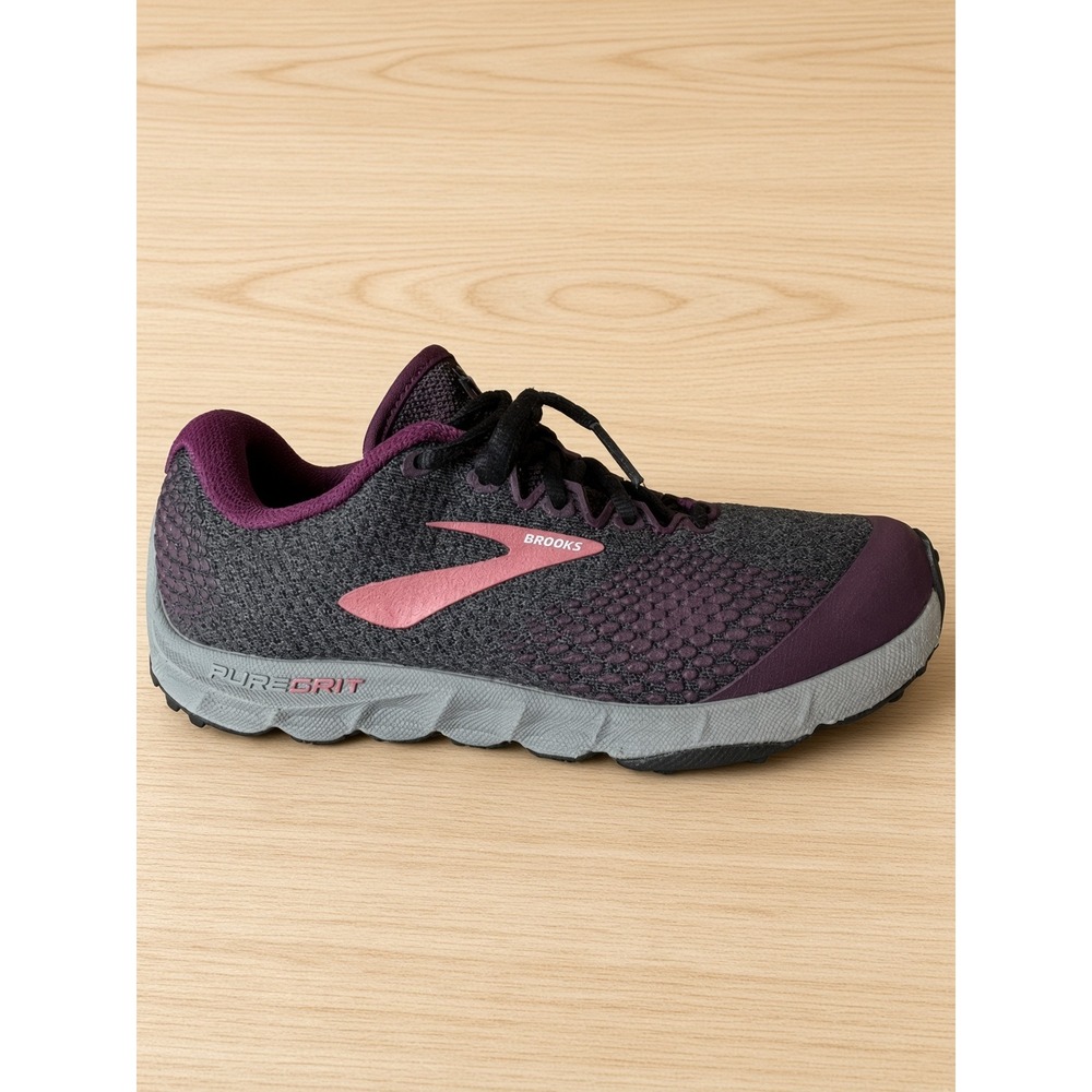 Brooks PureGrit 7 Womens Trail Running Shoes Purple Gray 1202801B080 Size 9 B